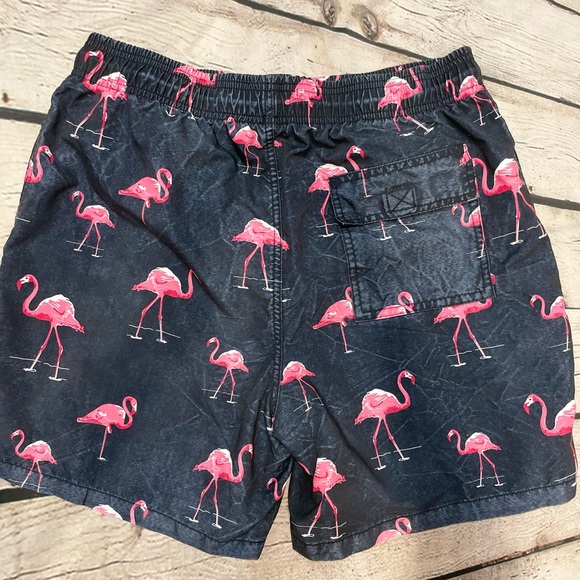 MEN'S BLACK SWIM SHORTS WITH PELICANS GRAPHIC SIZE L - Picture 2 of 9